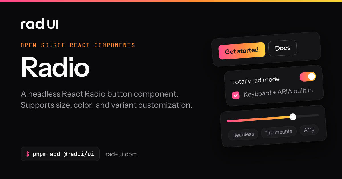 Radio - Rad UI | Rad UI